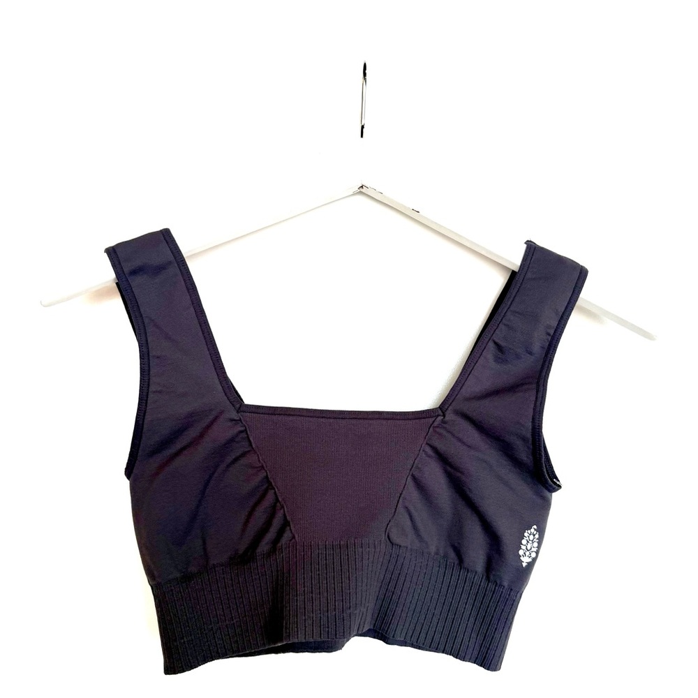 NEW FP Movement by Free Square Neck Good Karma Bra - Dark Shadow